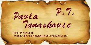 Pavla Tanasković vizit kartica